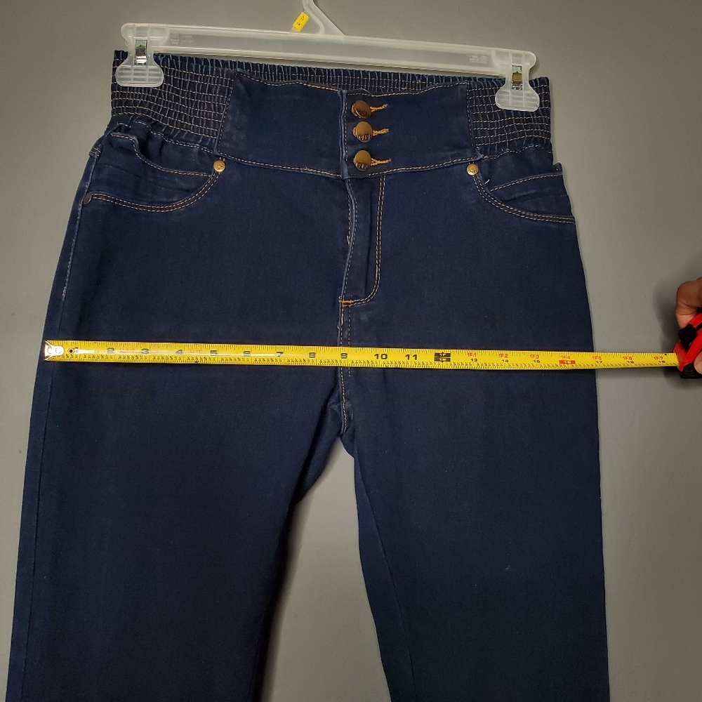 PARA  High-rise Skinny Jeans Elastic/paperback waist Size 15 - Picture 7 of 14